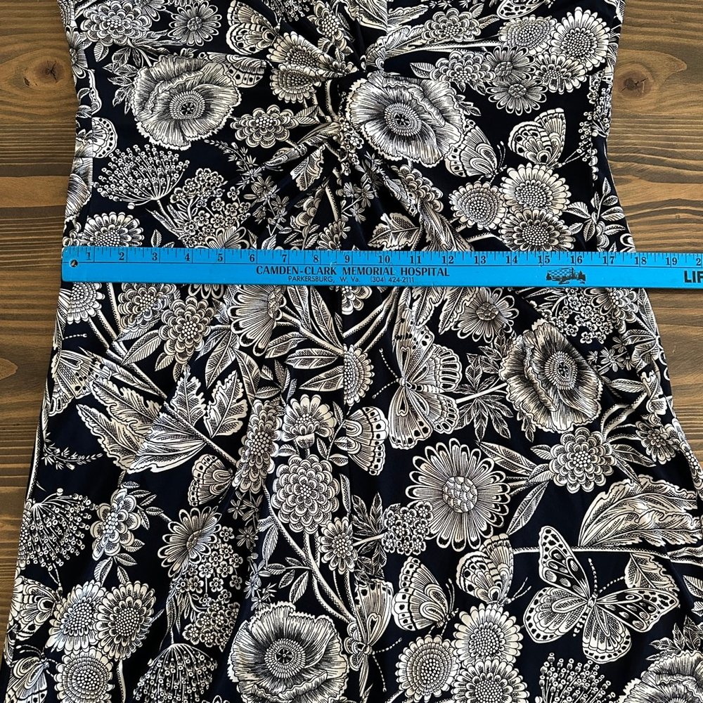 Women’s Tommy Hilfiger Black White Floral Sleeveless Dress Size 16 - Picture 8 of 8